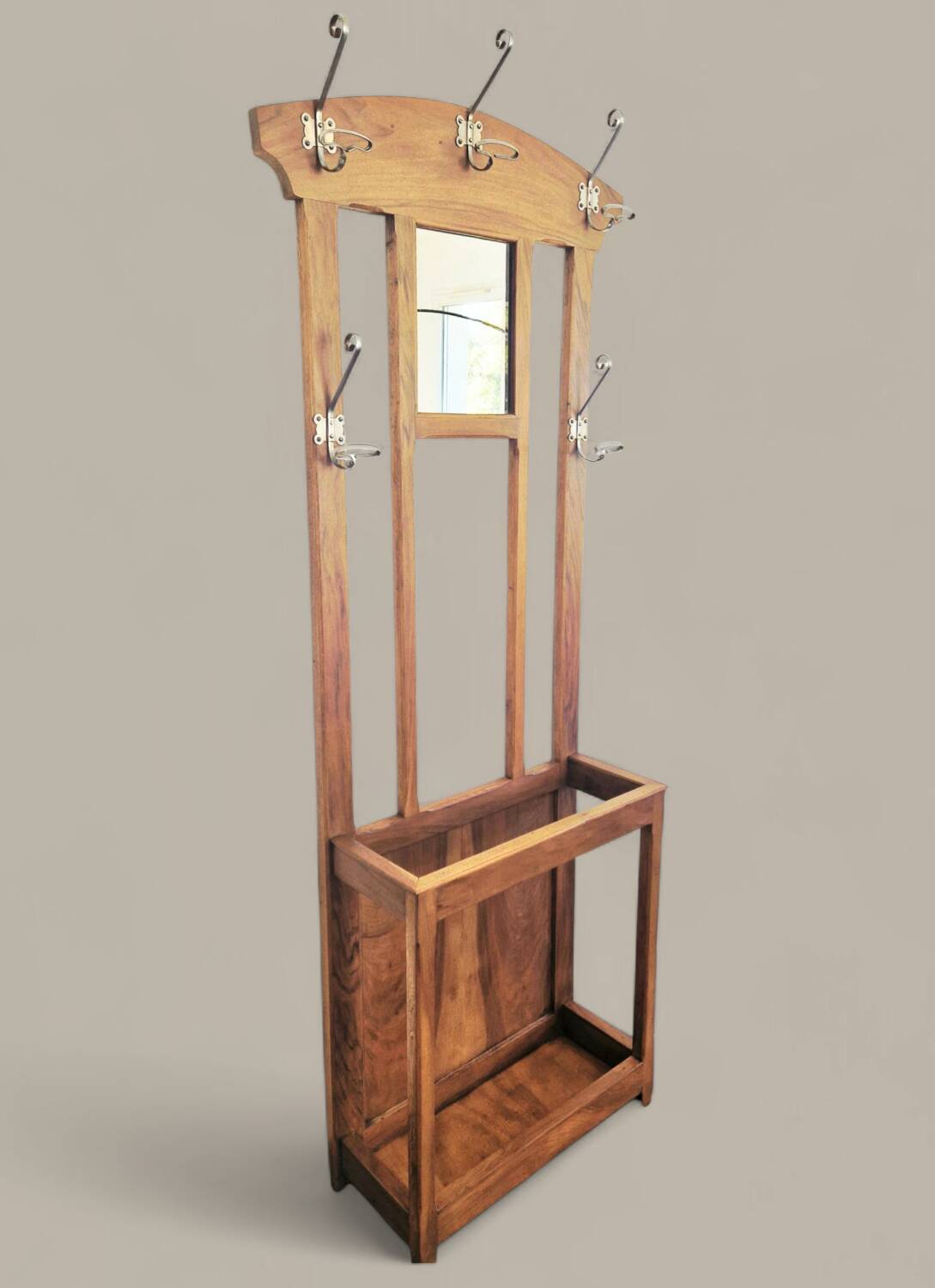 Vestiaire d’entrée style Art Déco  - Époque 1930 - Bois et métal