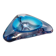 Large Triangular Blue Murano Glass Trinket Bowl - Ashtray, Italy 1970s