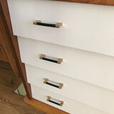 Vintage chest of drawers revisited in Setting Plaster from Farrow & Ball
