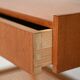Pair of Scandinavian bedside tables in teak with Vienna cane