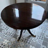 Empire-style table in solid walnut.