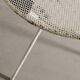 Vintage French Mid Century Round Console Table in White Metal, 1950s