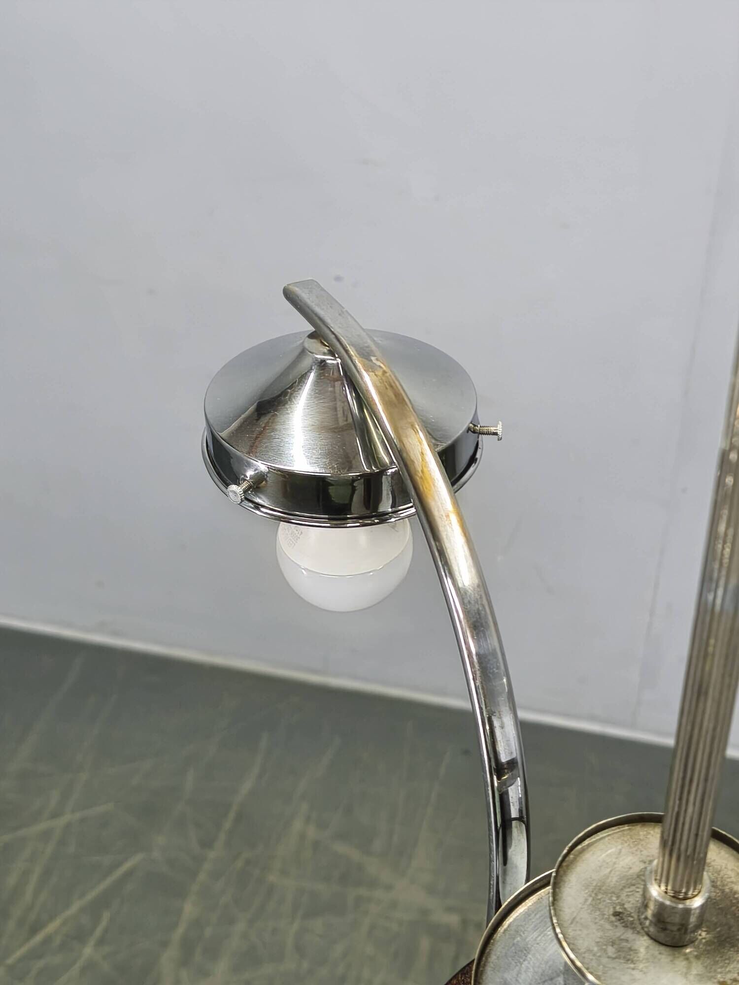 Czech Art Deco Chandelier from the 1930s with Four Opaline Glass Shades