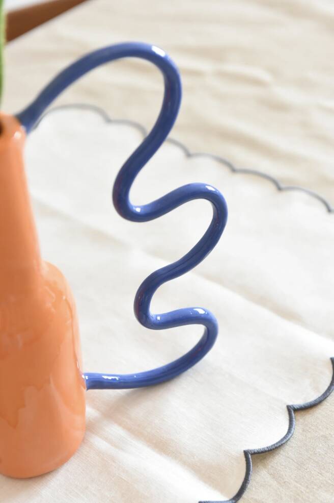 Orange and blue vase