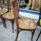 Série de 4 chaises de bistrot cannées vers 1900