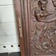 Old carved oak wooden door