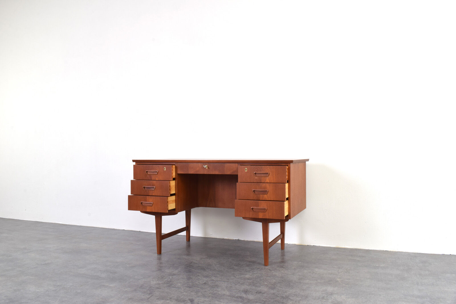 Mid-Century Modern Danish Teak Executive Desk, 1960s