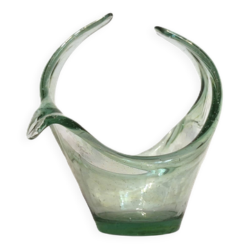 Coupe en verre soufflé  mid-century type Murano / Vide-poche / Vase