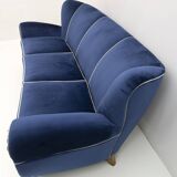 Canapé Art Déco Guglielmo Ulrich en Velours, Italie, 1940s