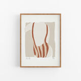 Framed female figure giclee art print 50x70cm