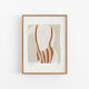 Framed female figure giclee art print 50x70cm