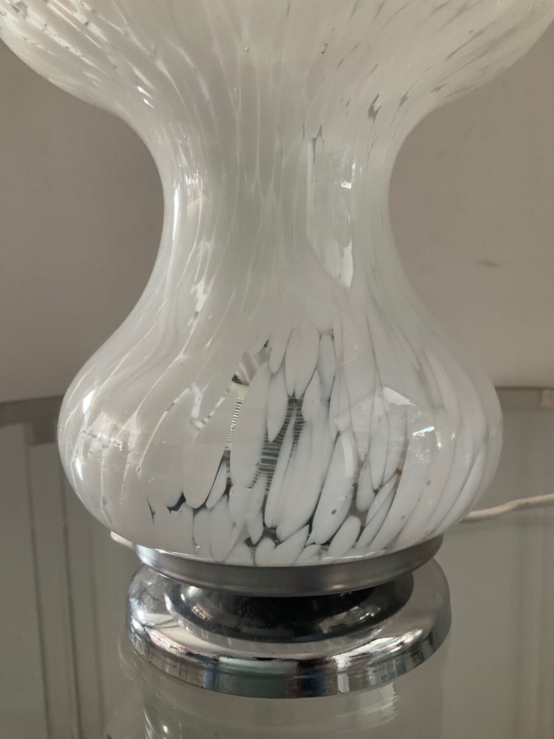 Peill & Putzler mushroom lamp in Murano glass from the 70s