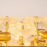 Magnificent small wall lamp/ceiling fixture in glass in the shape of a flower E. Palme, Germany.