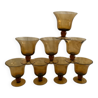 Amber glass cups