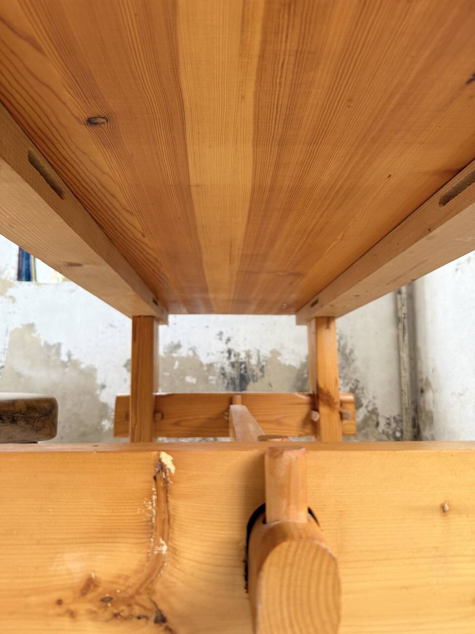 Farmhouse table, mountain furniture from the 50s