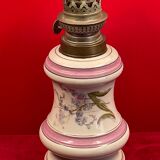 kerosene lamp decorated with flowers, Deco guest room, old pink 25 cm