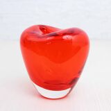 Vintage orange glass vase