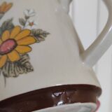 Théière fleurs vintage en grès