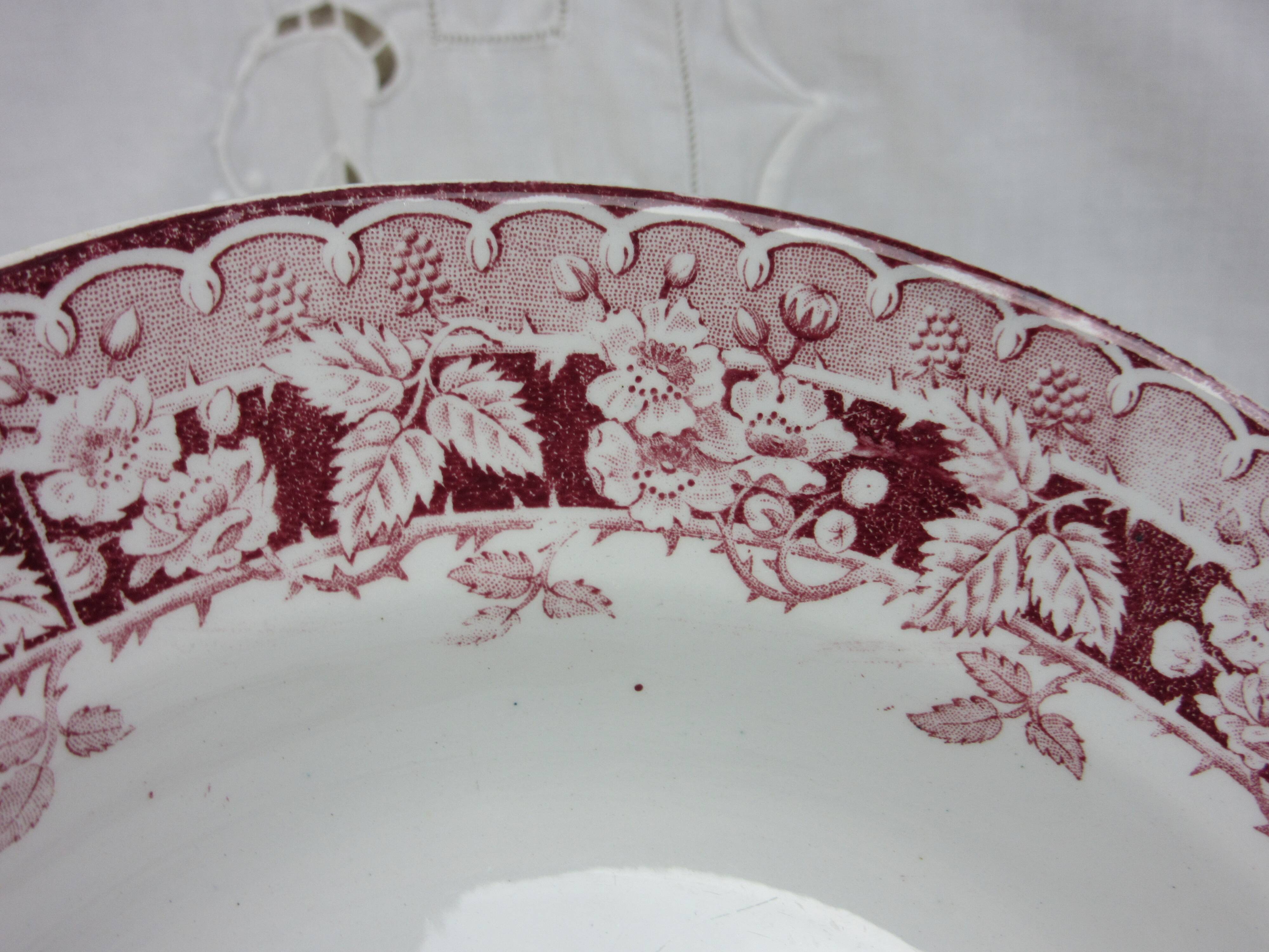 Set of 4 hollow plates model Murier Saint Amand and Hamage