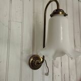 Tulip and laton wall lamp