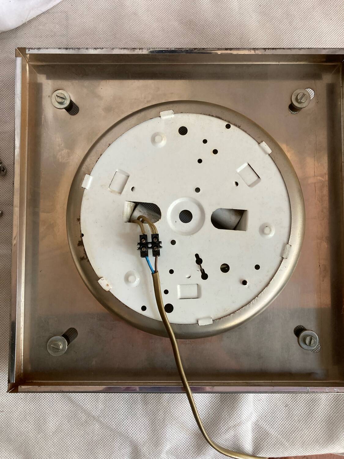 Vintage 70's wall light in white Murano glass