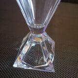 Pair of flutes/champagne glass in Art Deco crystal - 1920s/1930s