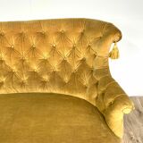 Sofa yellow velvet
