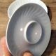 Set of white porcelain egg cups Bareuther Waldsassen 1970s
