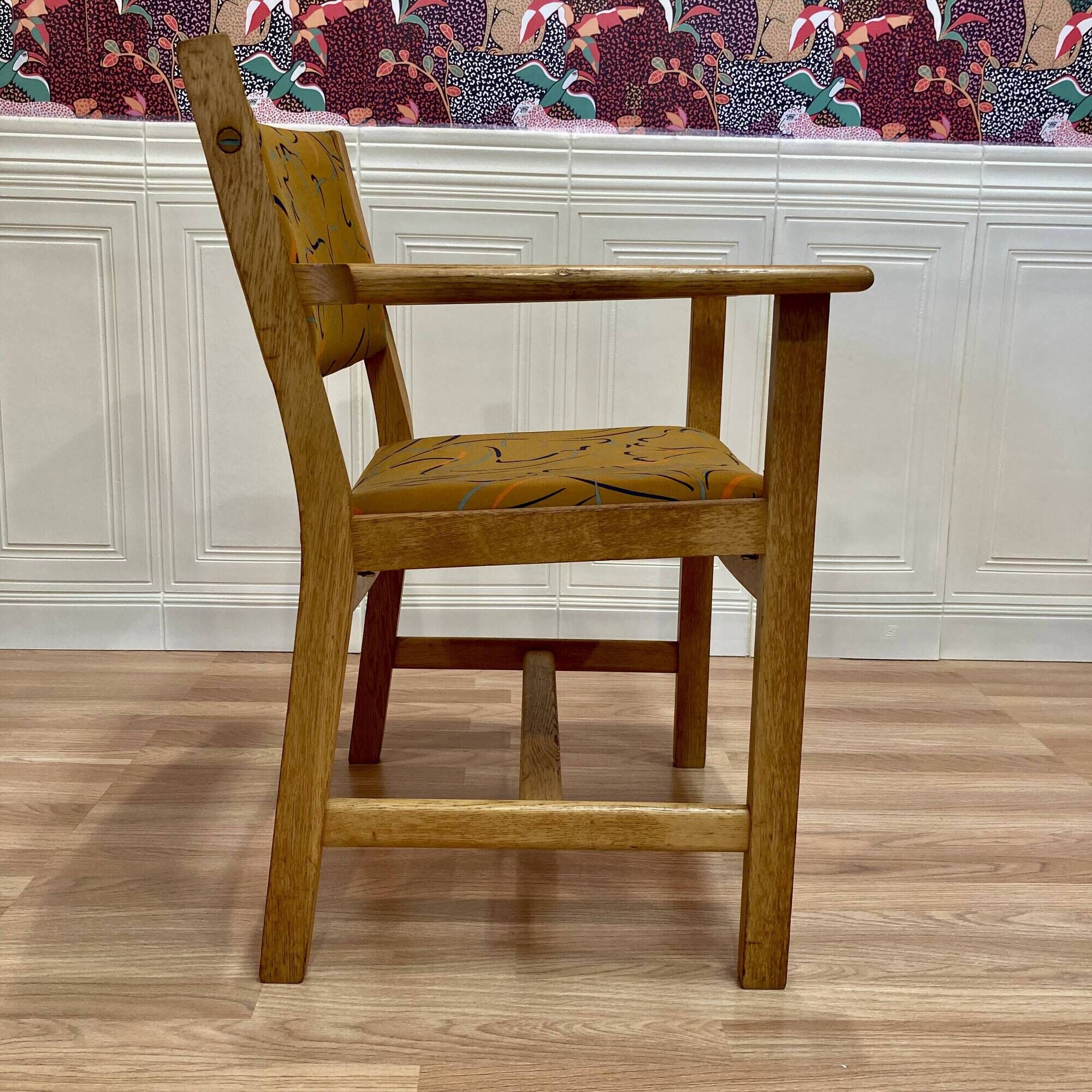 Set of 6 armchairs stamped Hans Wegner "Scandinavian design" 1960.