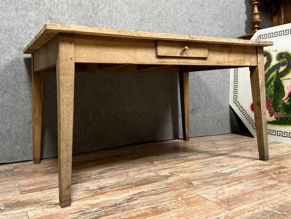 Louis XVI period desk in stripped wood circa 1800