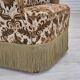 1960s, Danish highback armchair, furniture velour fabric, ash wood.