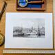 Vintage engraving of Caudebec, Normandy. Printed in 1844.