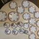 Dessert tableware set: 6 cups, 6 saucers, 2 platters, 10 plates
