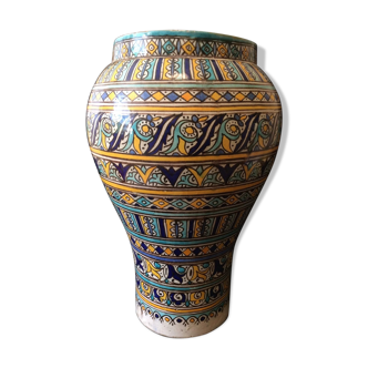 Fez Morocco great Khabya Jarre in earthenware H 44.5 cm late 19th 19th century