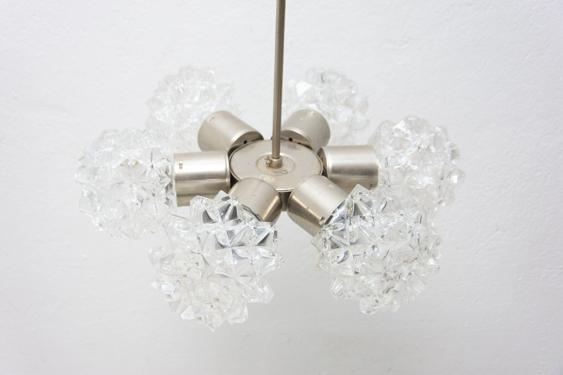 Cut glass pendant chandelier for Kamenický Šenov, 1970´s