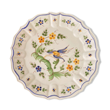 Old plate in Earthenware De Moutiers