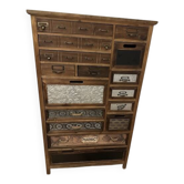 Industrial workbench - 13 drawers and 1 door - Workshop/vintage style