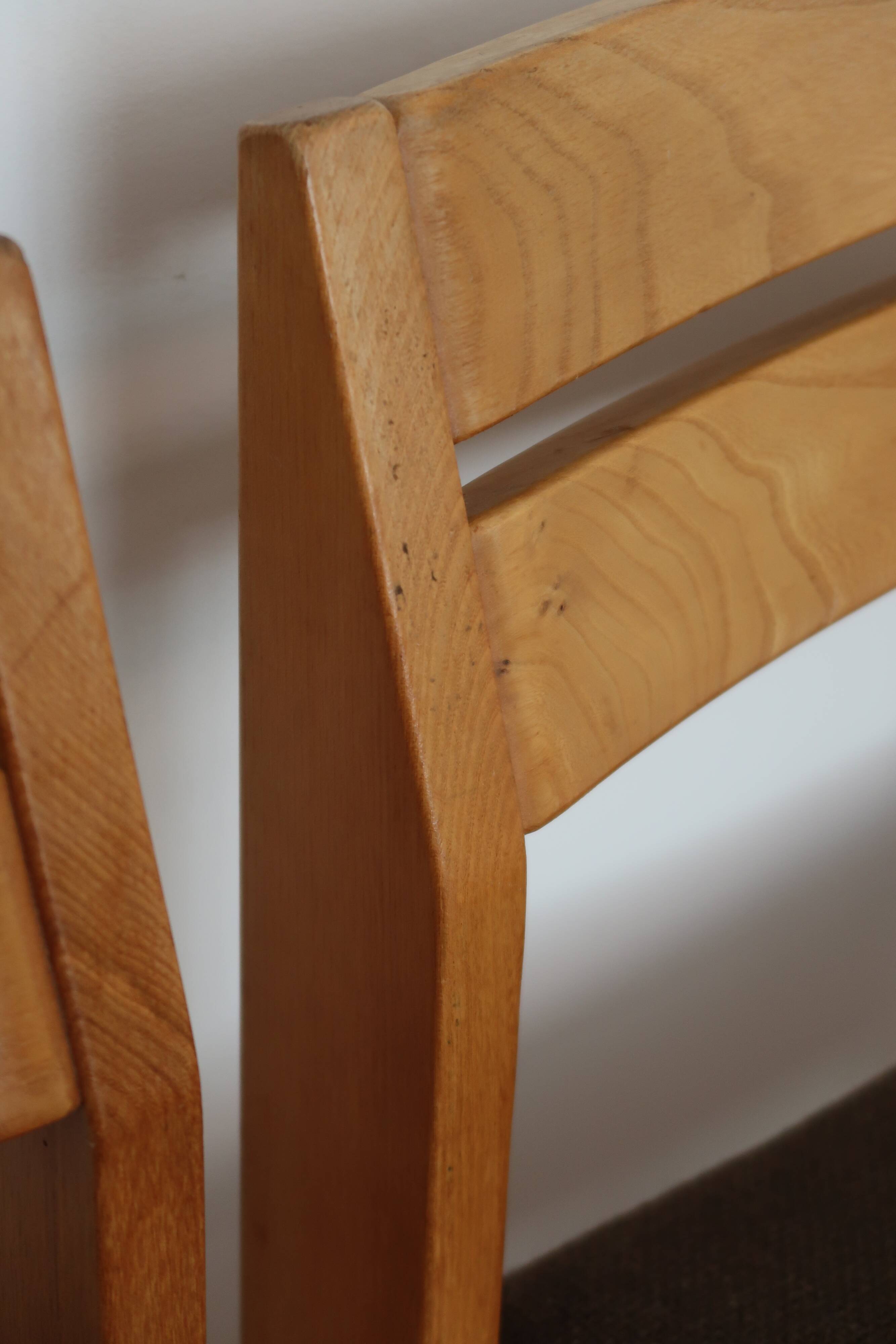 4 chairs sleigh Maison Regain