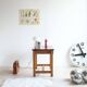 Vintage children's desk in solid oak and red formica, 50s/60s
