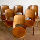 Lot of 6 chairs bistros Baumann Mondor vintage 60s