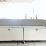 White USM two-box cabinet