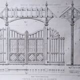 Planche de menuiserie " Portique pour entrée de propriété "