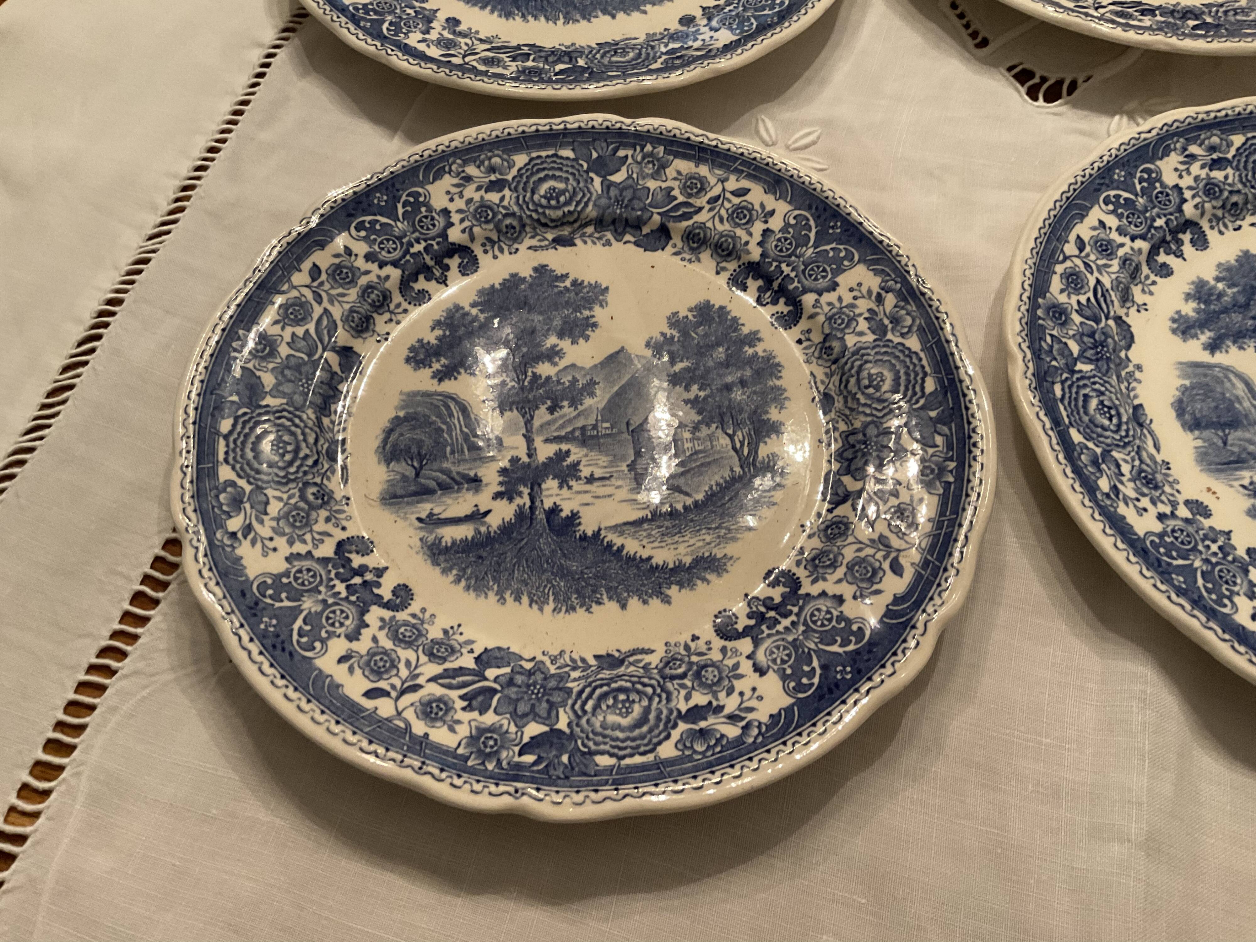 6 dessert plates. Burgeland . Villeroy and boch