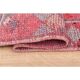 Tapis vintage turc Oushak fait à la main en laine et coton rose, années 1970