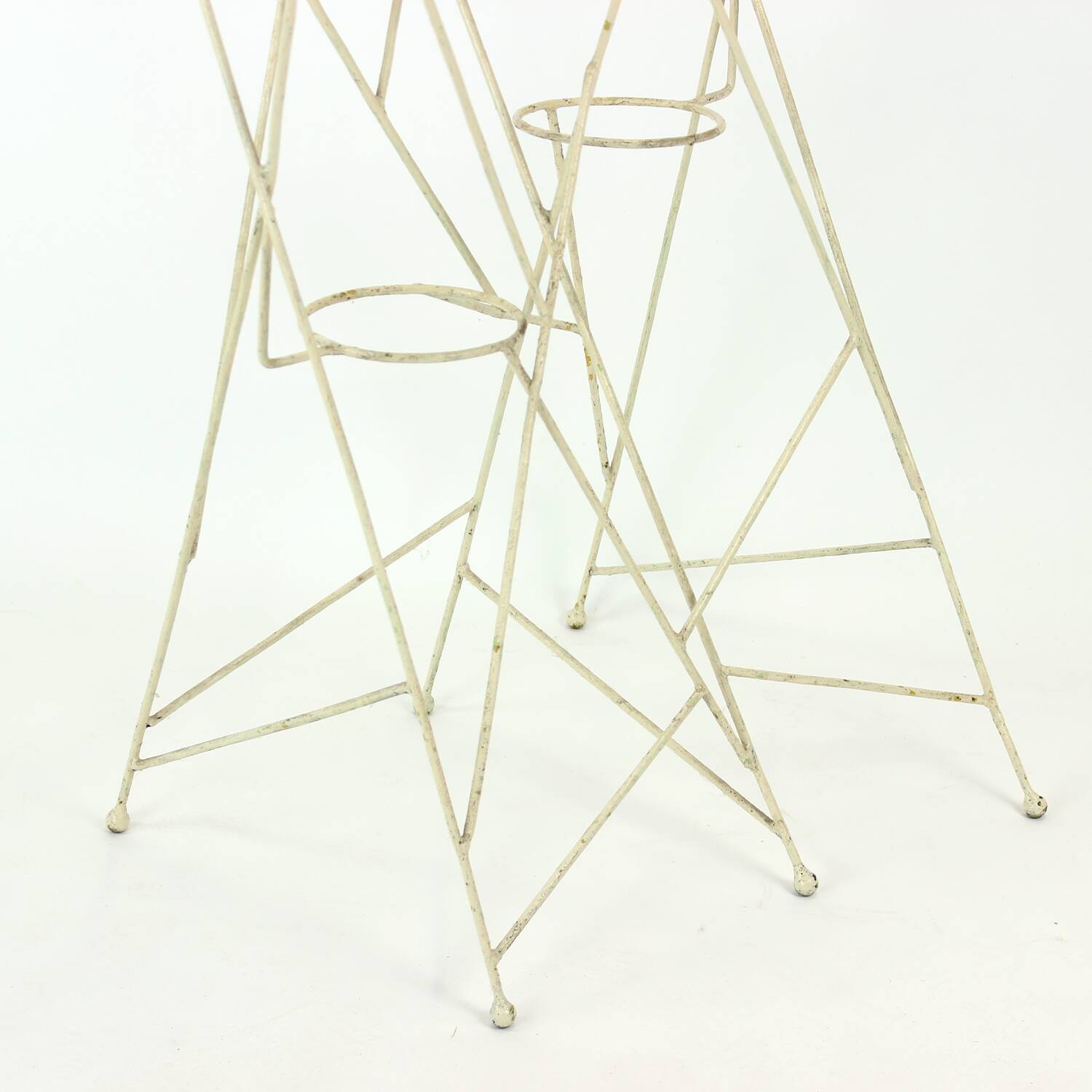 Large Mid Century Steel Plant Holder Stand, Czechoslovakia 1960s