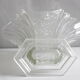 Art deco vase period moulded glass pressed to stylized flower decor