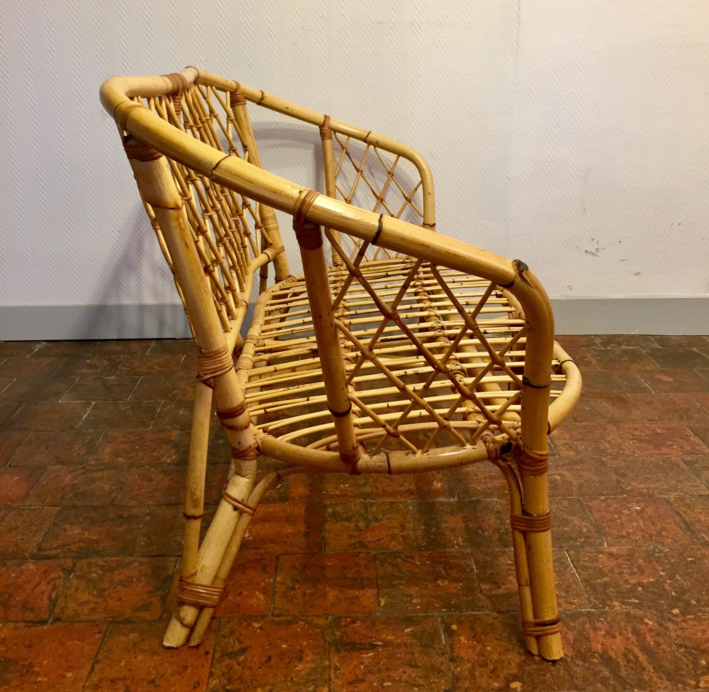 Rattan bench
