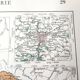 Old map Austria Czechoslovakia Hungary 43x43cm from 1950
