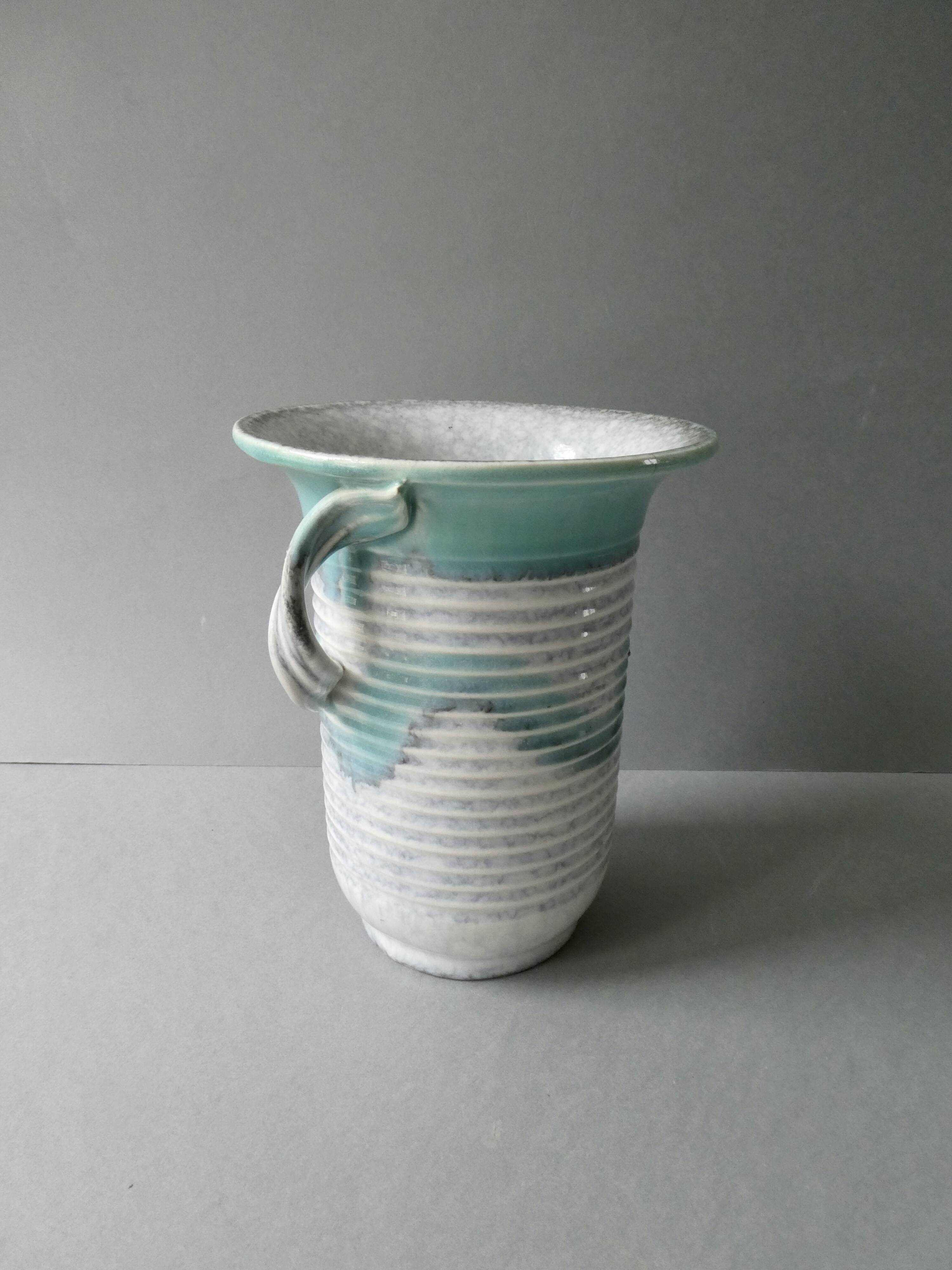 Glazed ceramic vase, 1930s, Art Deco