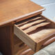 American wood desk, desk with drawers and folding extension, 50s